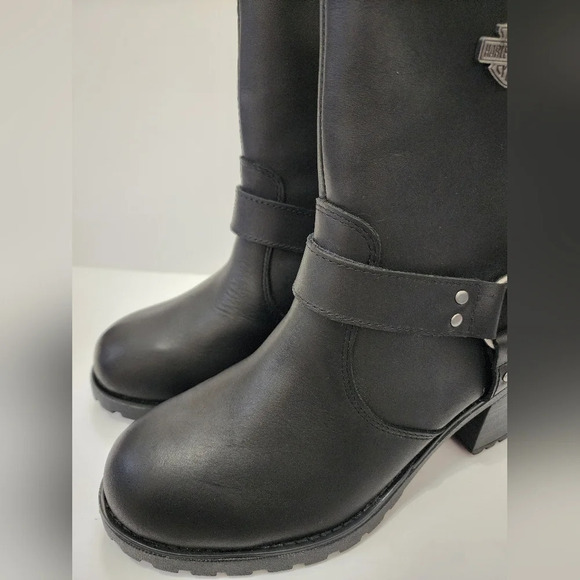 Harley-Davidson Womens Black Howell Harness Biker Boots Waterproof, sz 9.5 - Picture 13 of 14